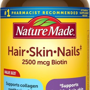 Nature Made Hair Skin &amp; Nails with Biotin 2500mcg | 120 Softgels