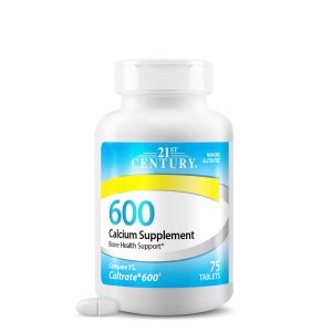 21st Century Calcium 600mg Supplement | Bone &amp; Daily Wellness Support | 75 Tablets