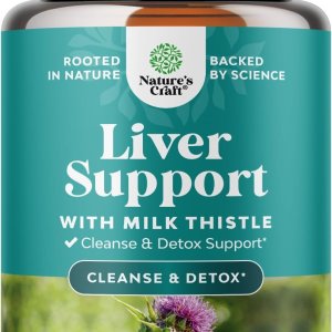 Nature'N Craft Liver Support with Milk Thistle | Herbal Wellness Supplement