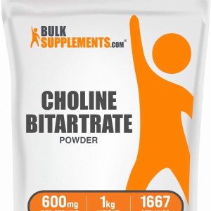 BulkSupplements Choline L-Bitartrate Powder | 600mg Per Serving | 250g