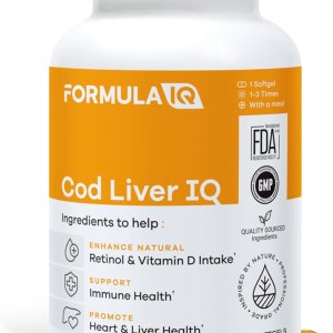 FIQ Formula IQ Cod Liver Oil | Daily Fish Oil Supplement | 100 Softgels