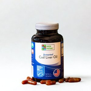 Green Pasture Fermented Cod Liver Oil Capsules | Wild Alaska Cod | 120 Count