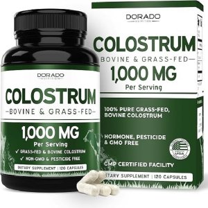 Bovine Colostrum Supplement 1000mg | 20% IgG | 120 Capsules