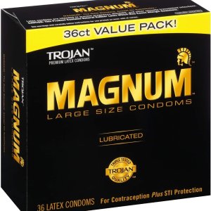 Trojan Magnum Condoms 36 Pack – Large Lubricated Condoms