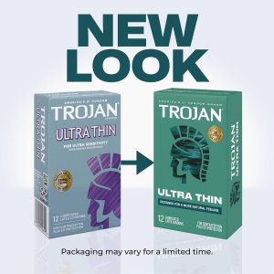 Trojan Ultra Thin 12 Pack – Lubricated Latex Condoms