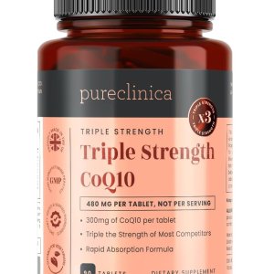 PureClinica Fermented CoQ10 300mg | Vitamin C &amp; Black Pepper | 90 Tablets