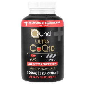 Qunol CoQ10 100mg Softgels | Antioxidant &amp; Energy Support | 120 Count