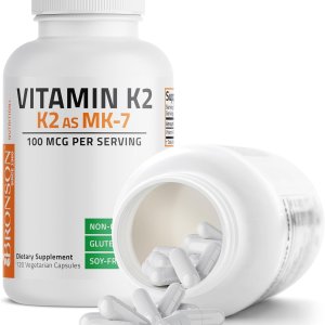 Bronson Vitamin K2 MK-7 100mcg | Menaquinone-7 | 120 Capsules