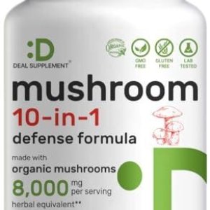 10-in-1 Organic Mushroom Complex | Daily Superfood Supplement | 240