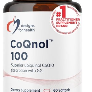 Designs for Health CoQnol 100mg | CoQ10 Supplement | 60 Softgels