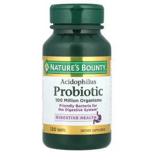 Nature’s Bounty Acidophilus Probiotic | 120 Tablets | Daily Gut Support