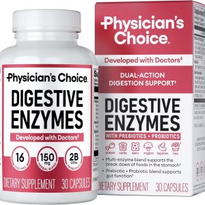 Physician’s Choice Digestive Enzymes | Bloating &amp; Digestion Support | 60
