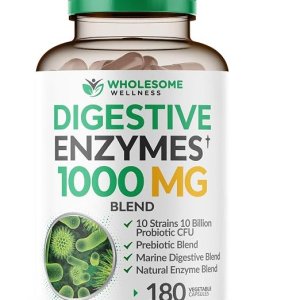 Wholesome Wellness Digestive Enzymes | Prebiotics &amp; Probiotics + Vitamin C