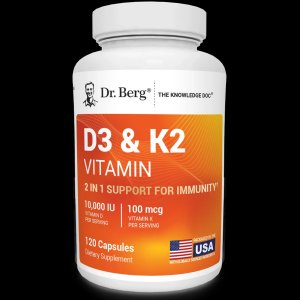 Dr. Berg Vitamin D3 K2 10,000 IU 120 Capsules in Pakistan